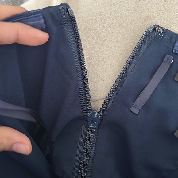 BCBGMaxAzria Amber Silk Strapless Maxi Dress in Navy - Picture 11 of 13